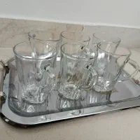 ست لیوان و سینی(۲عدد)