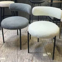 میز و صندلی ناهارخوری پارچه تدی و فلز