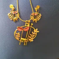 گردنبند و گوشواره استیل