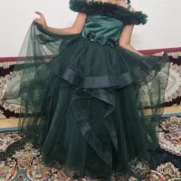 لباس مجلسی عروسی سبز بچه گانه