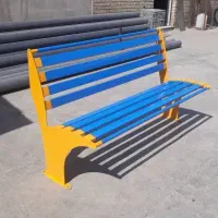 نیمکت فلزی رنگی ضخیم سازه مقاوم فضای باز