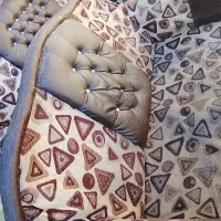 مبل ۷نفره چرم باپارچه