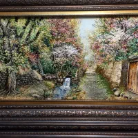 تابلو فرش کوچه باغ بهار چله ابریشم ۹۰*۱۳۵ golha|تابلو فرش|تهران, نارمک|دیوار