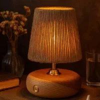 چراغ شارژی چوبی