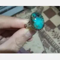 انگشتره نقره فیروزه نیشابوری اصل|جواهرات|شیراز, دباغ خانه|دیوار