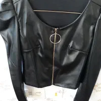 شومیز چرمی مشکی|لباس|تاکستان, |دیوار