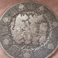 سینی سیاه قلم مسی