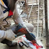 کاشت میلگرد کرگیری برش با سیم برش کاتر مقاوم سازی