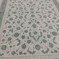 فرش ۹ متری ۱۲۰۰شانه گل برجسته قیطران با تراکم ۳۶۰۰
