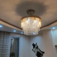 لوستر پایه طلایی
