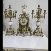 ست ساعت و شمعدان برنز اصل و گلدان ملاعکه|صنایع دستی و سایر لوازم تزئینی|شیراز, عادل آباد|دیوار