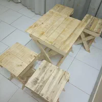 میزو صندلی تاشو چوبی|میز و صندلی غذاخوری|اصفهان, شیخ اشراق|دیوار