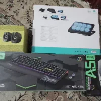کیبورد مکانیکالDEIOG،موس گیمینگ،کول پد،اسپیکر rgb