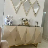 اینه کنسول رنگ طلایی