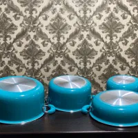 ست قابلمه تفلون ۴ تیکه کاملا نو|ظروف پخت‌وپز|شلمان, |دیوار