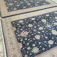 فرش 6متری گل افشان سرمه‌ای