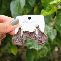 گوشواره گلبرگ میناکاری