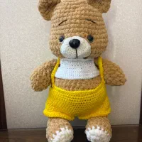 عروسک خرسی بافتنی باکاموا مخمل