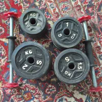 یک جفت دمبل متغیر ده کیلویی(جمعا ۲۰کیلو)