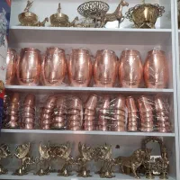 لیوان مسی دست‌سازلیوان دکوری و مصرفی مسی|ظروف سرو و پذیرایی|رباط‌کریم, شترخوار|دیوار