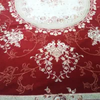 یک جفت فرش ۱۲متری زرشکی سالم و شسته شده|فرش|قزوین, |دیوار