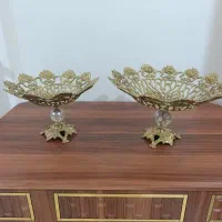 ۲عدد ظرف میوه خوری برنجی کوچک و بزرگ