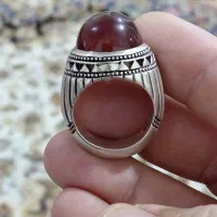 انگشتر عقیق طبیعی کلوخه آفریقایی  استاد رسول تهران