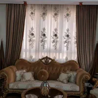 پرده فلت پارچه ترک نونوبا|پرده، رانر، رومیزی|تهران, مجیدیه|دیوار