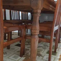 میز غذا خوری ۸نفره با ۸تا صندلی|میز و صندلی غذاخوری|ساری, |دیوار