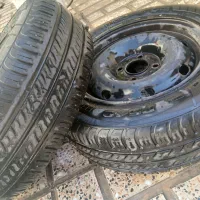 ۲حلقه رینگ و لاستیک ۱۴ پژو|قطعات یدکی و لوازم جانبی|مشکین‌دشت, |دیوار