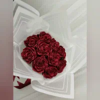گل رز روبانی حجیم کد07|گل مصنوعی|شیراز, کوشک میدان|دیوار