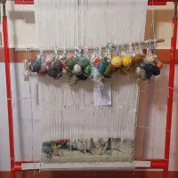 تابلو فرش به همراه دار و تمامی وسایل