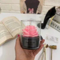 شمع گل رز مناسب هدیه و دکور
