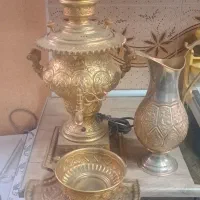 سماور برقی با قوری پارچ سینی و جام