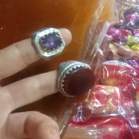 دو عدد انگشتر نقره به عقیق و موزانایت روسی ۴گیراط|جواهرات|قم, ولیعصر|دیوار