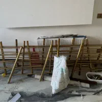 نرده استیل طلایی سه خط نو ۱۰متر