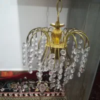 یک جفت لوستر برنجی شیک یک عددروشویی|لوستر و چراغ آویز|تهران, تهرانپارس شرقی|دیوار