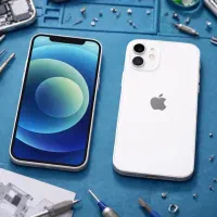 iPhone 12 mini آیفون سفید صدفی