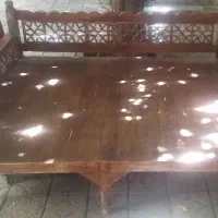 1عدد تخت چوبی 4 نفره و  4 عدد نیمکت چوبی|تخت و سرویس خواب|کرمانشاه, |دیوار