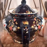 قوری سرمه ای لاجوردی طلاکوب|قوری، کتری، قهوهساز دستی|تالش, هشتپر|دیوار