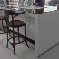 میز جزیره با ۴ صندلی لهستانی چوب گردو