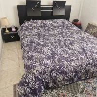 تخت دونفره چوبی|تخت و سرویس خواب|تاکستان, |دیوار