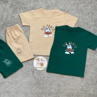 تیشرت اسپرت سبز و کرمی