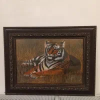 تابلو نقاشی ببر هنر دست|تابلو، نقاشی، عکس|تهران, امامت|دیوار
