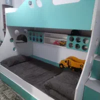 تخت دو طبقه در حد نو 15تومان|تخت و سرویس خواب|قرچک, میرزائی شمالی|دیوار