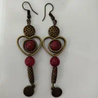 گوشواره نگین قرمز استفاده نکردم نونو