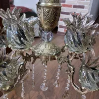 یک عدد لوستر برنز ده شعله آکبند|لوستر و چراغ آویز|کرمانشاه, |دیوار