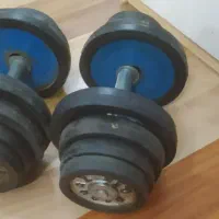 دمبل متغیر با وزنه چدنی دور لاستیک