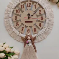 ساعت دیواری مکرومه بافی اتاق کودک