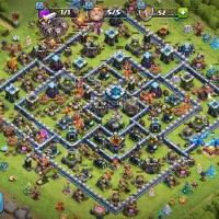 اکانت کلش اف کلنز قدیمی طاق با فری فایر